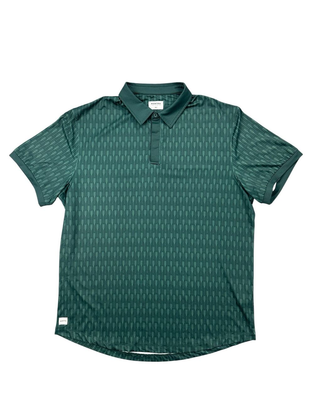 Mantra Catalyst Point Collar Golf Polo Green Recycled Performance — Size XL